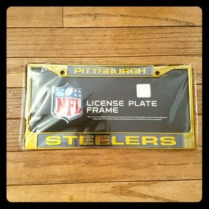 SOLD NEW Pittsburgh Steelers License Plate Holder!
